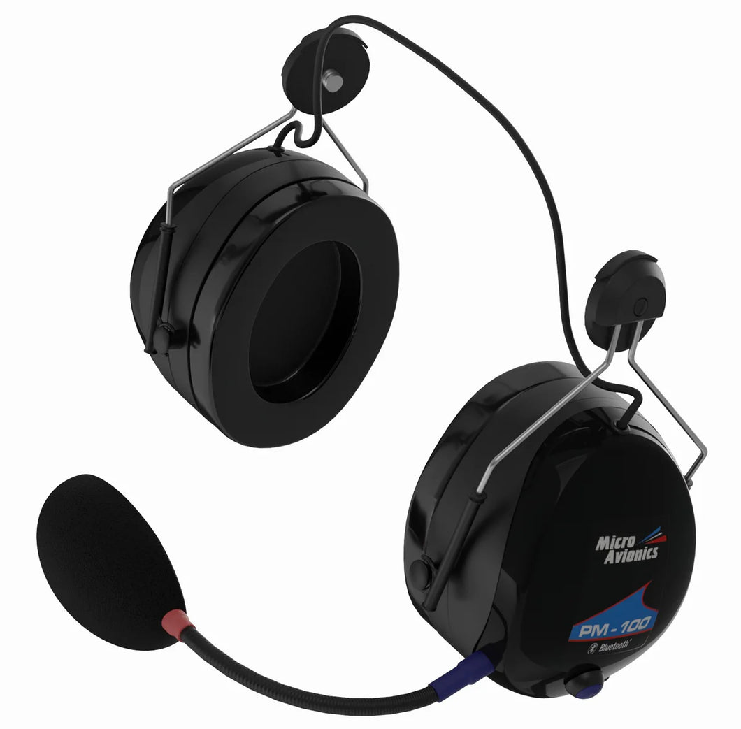 PM-100 Paramotor Headset  W/ BlueTooth/Removable Lead/Thick Gels